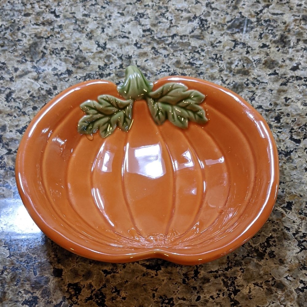 Pumpkin Dish Fall Autumn Thanksgiving Decor Candy Gift Trinkets Pampered Chef